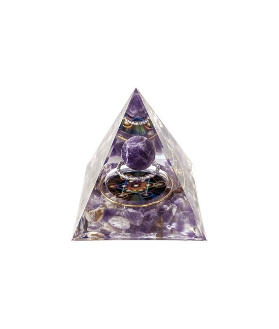 Esfera de amatista
Tamaño aproximado: 6cm


Peso aproximado: 110gr


Tamaño aproximado de la caja: 8,5 x 7 x 7 cm