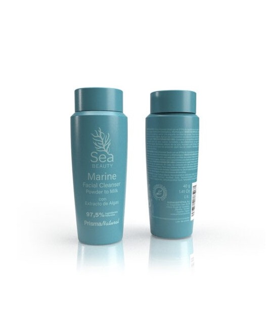 Marine Facial Cleanser Powder to Milk con extracto de Algas 40g de la línea Sea Beauty de Prisma Natural.
MODO DE EMPLEO: Hume