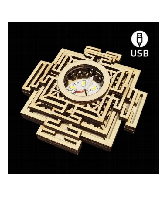 Base de Madera 6 Led Blanca USB con el símbolo de Sri Yantra.

Incluye cable USB

No incluye adaptador de corriente

Ilum