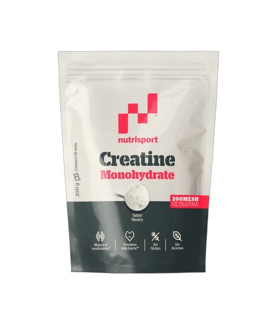 Complemento alimenticio a base de monohidrato de creatina mesh ultrafina. Sabor neutro.
Complemento alimenticio a base de mono