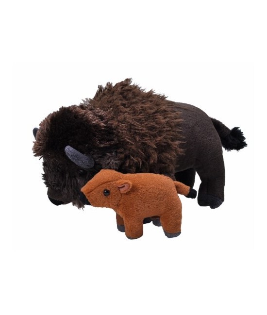 Descubre el adorable mundo de Mamá y Bebé BISONTE de Wild Republic. Este encantador dúo de peluches captura la naturaleza pausa