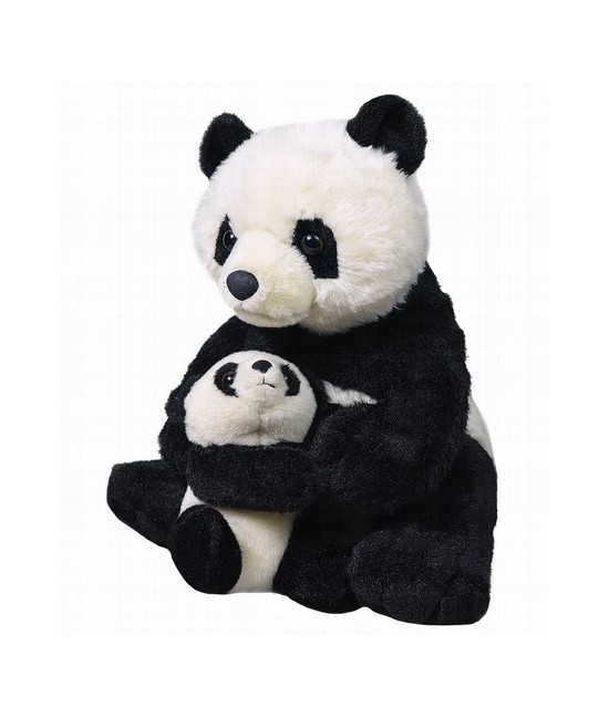 Descubre el adorable encanto de la Mamá Panda y su Bebé Panda de Wild Republic. Este tierno peluche captura la esencia de los p