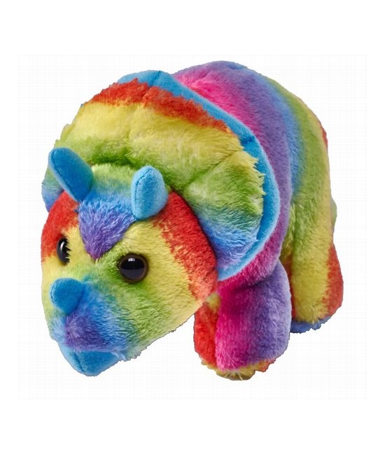 Sumérgete en el fantástico mundo del Triceratops Arcoíris Pocketkins-Eco de Wild Republic. Elaborados de forma sostenible con m
