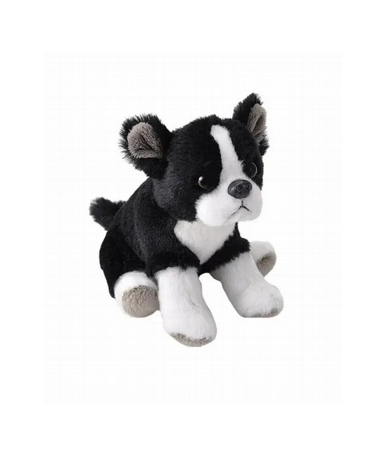 ¡Adéntrate en el mundo de los abrazos ecológicos con el Pocketkins Eco Boston Terrier de Wild Republic! Este encantador peluche