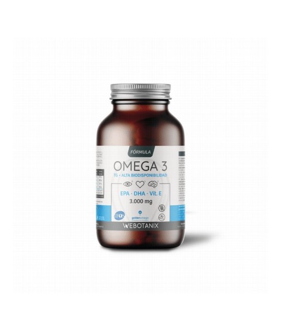 Ingredientes
Aceite de pescado Golden Omega® (40% EPA y 30% DHA), D-alfa-tocoferol (Vitamina E natural). Cápsula blanda: agent