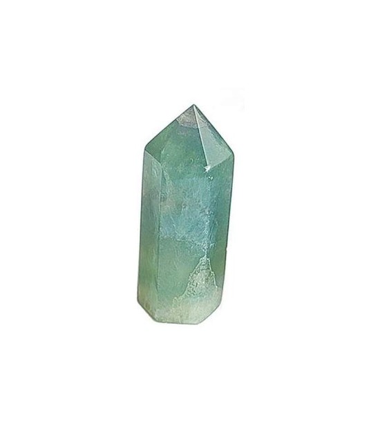 Punta pulida de fluorita de calidad extra.