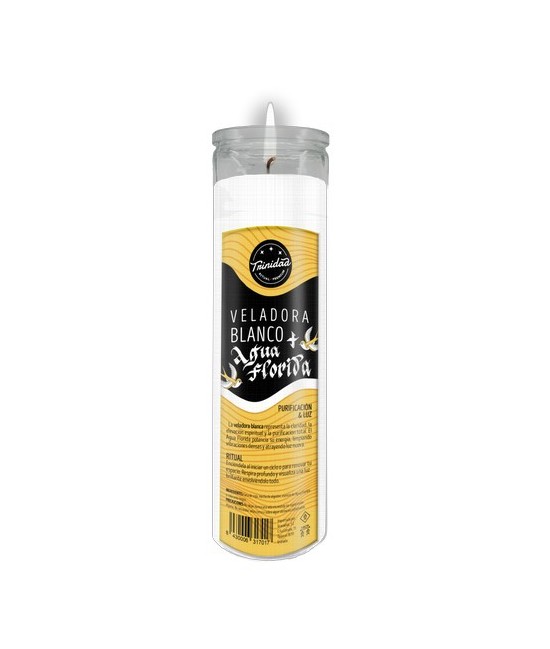 TRI.VELADORA AGUA FLORIDA BLANCA