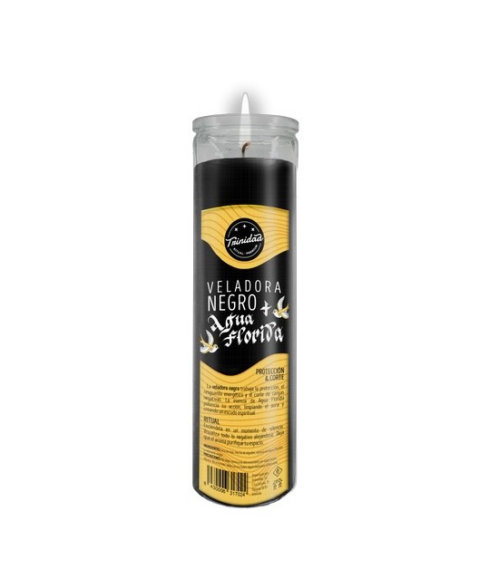 TRI.VELADORA AGUA FLORIDA NEGRO