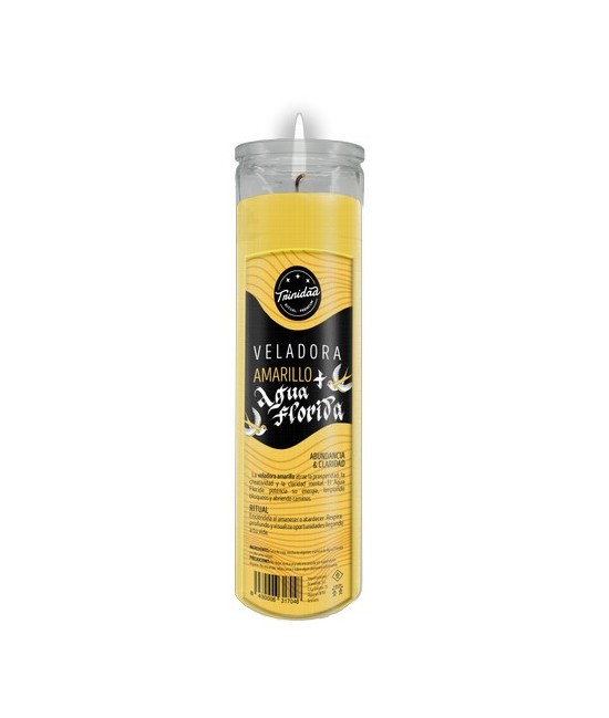 TRI.VELADORA AGUA FLORIDA AMARILLO