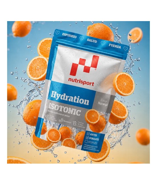 HYDRATION ISOTONIC POWDER NARANJA
Aporta una combinación equilibrada de carbohidratos, minerales y vitaminas diseñada para man