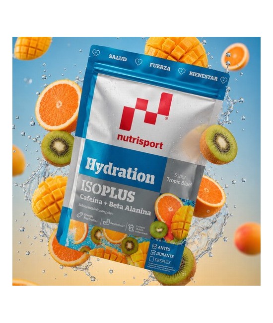 HYDRATION ISOPLUS POWDER B-ALANINA + CAFEÍNA
Es una bebida isotónica avanzada formulada para deportistas que buscan rendimient