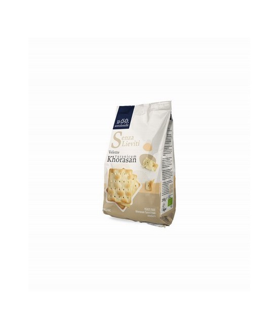 Ingredientes: harina de TRIGO khorasan (triticum turanicum)*, aceite de oliva virgen extra* 8%, sal, aroma natural de oliva. *D