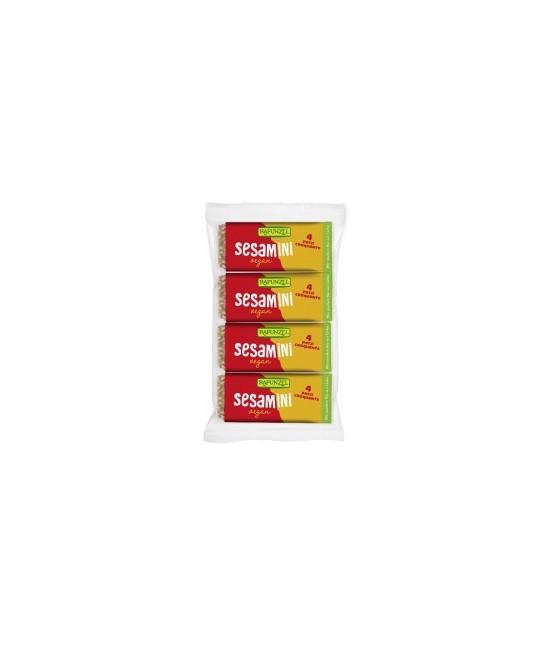 
Barrita Sesamini Rapunzel 4 x 27 g
Ingredientes: SÉSAMO* 50%, sirope de arroz*, azúcar integral de caña*, azúcar de caña*.
