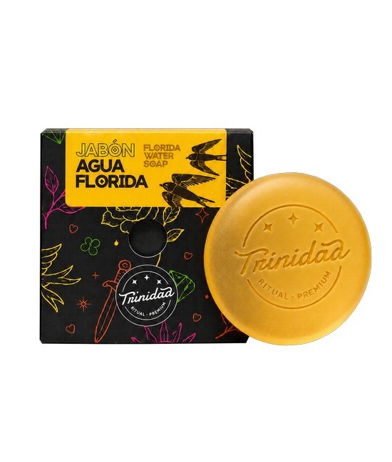 Jabón facial artesanal elaborado con base de glicerina y esencia de Agua Florida, ideal para una limpieza diaria suave, fresca 