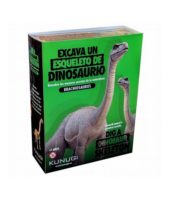 Conviértete en un paleontólogo. Excava y reconstruye el esqueleto de un BRACHIOSAURUS que esta enterrado en un bloque de tierra