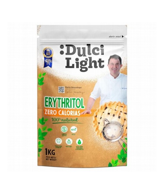El Eritritol de Dulcilight es un edulcorante natural extraído de frutas y alimentos fermentados que ofrece el dulzor del azúcar