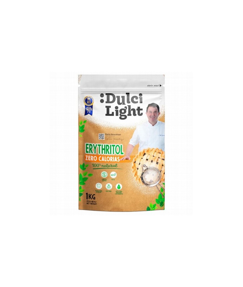 El Eritritol de Dulcilight es un edulcorante natural extraído de frutas y alimentos fermentados que ofrece el dulzor del azúcar