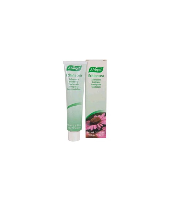 Dentífrico de Echinacea a base de extractos de plantas
frescas y aceites esenciales. Limpia profundamente sin
dañar el esmalt