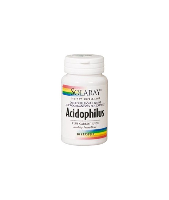 CAPSULAS ORIGEN VEGETAL
Acidophilus plus - 30 cápsulas

Descripción
Cada cápsula contiene más de 3 mil millones* de células