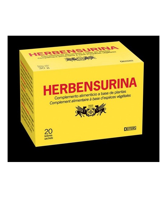 DESCRIPCIÓN: Herbensurina es un complemento alimenticio en forma de sobres-filtro para infusión, con una cuidada mezcla de plan
