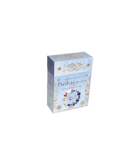 Esta caja contiene un libro en el que se da a conocer el poder de las piedras, reflejando distintas pautas y formas de aplicarl