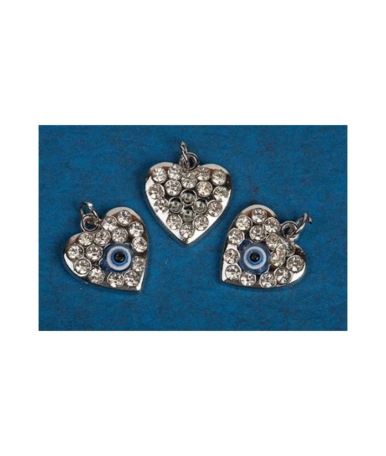 ES.COLGANTE METAL CORAZON OJO TURCO