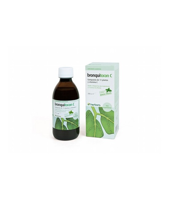 Bronquitoran C
Producto ideal con una sola toma diaria, a base de extractos acuosos de plantas aromáticas y vitamina C
250 ml