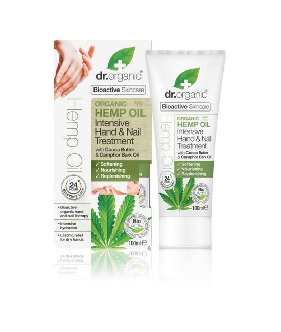 Hemp oil Intensive hand & nail treatment
El aceite de cáñamo orgánico es rico en ácidos grasos
esenciales y Omega 3, 6 y 9, e