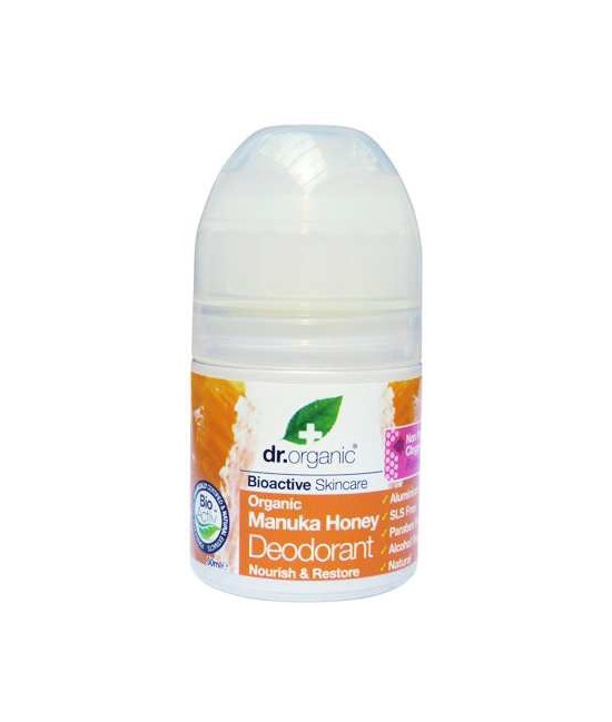 Manuka Honey Deodorant
Desodorante antibacteriano en crema líquida roll-on, proporcionando una
serie de beneficios de cuidado