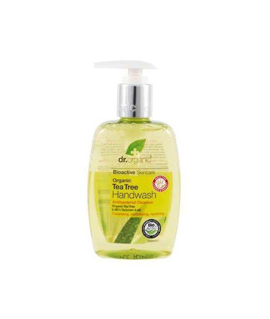 Tea Tree Handwash
Esta formulación suave antiséptica y antibacteriana
combina el aceite orgánico del árbol del té con el Aloe