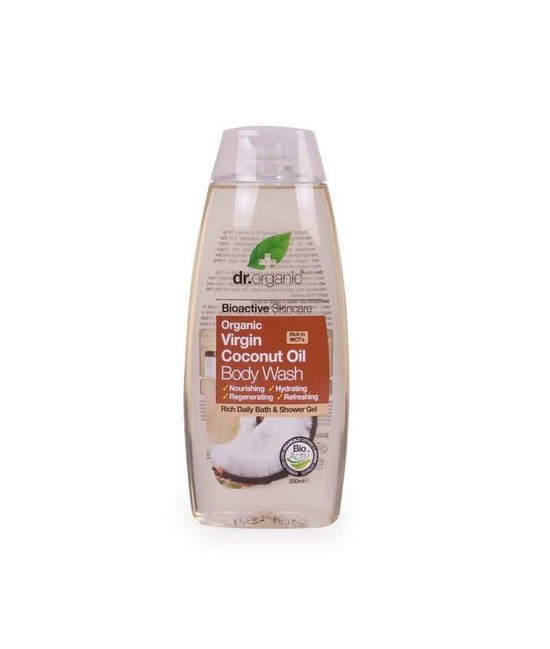 Virgin Coconut Oil Body Wash
Gel de uso diario a base de Aceite de coco orgánico, conocido por
sus propiedades nutritivas e h