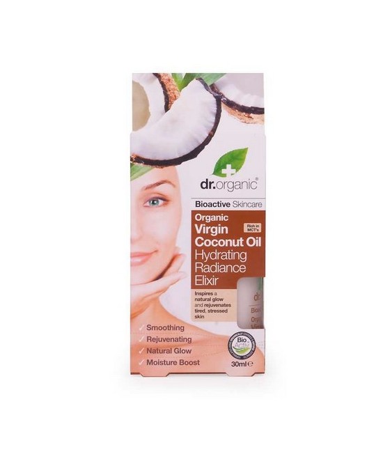 Virgin Coconut Oil Hydrating Radiance Elixir
Tratamiento intensivo que repone orgánicamente y
rehidrata la piel para una lumi