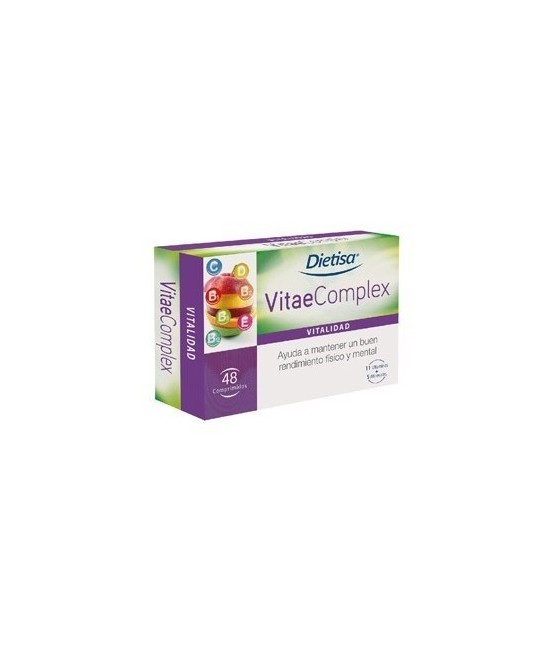 Dietisa VitaeComplex un complemento alimenticio con una fórmula equilibrada de vitaminas y minerales esenciales en cantidades ó