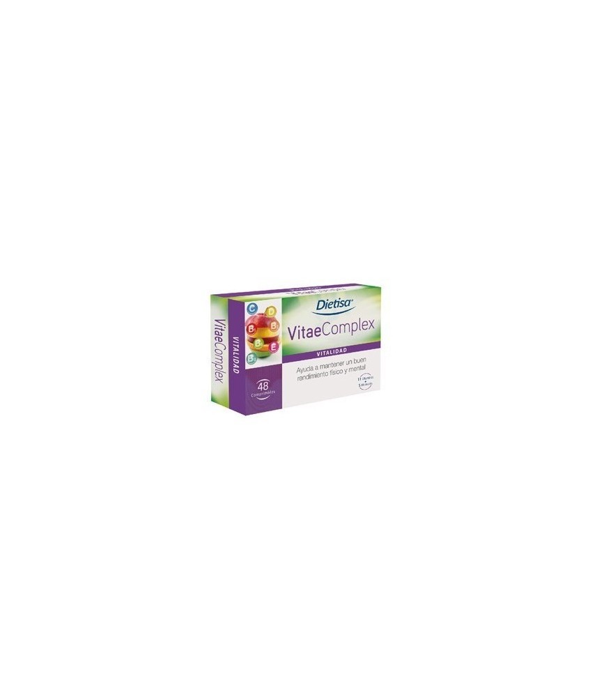Dietisa VitaeComplex un complemento alimenticio con una fórmula equilibrada de vitaminas y minerales esenciales en cantidades ó