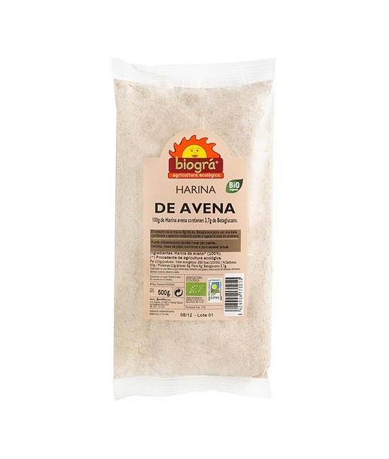 BIO. HARINA DE AVENA 500 Gr.