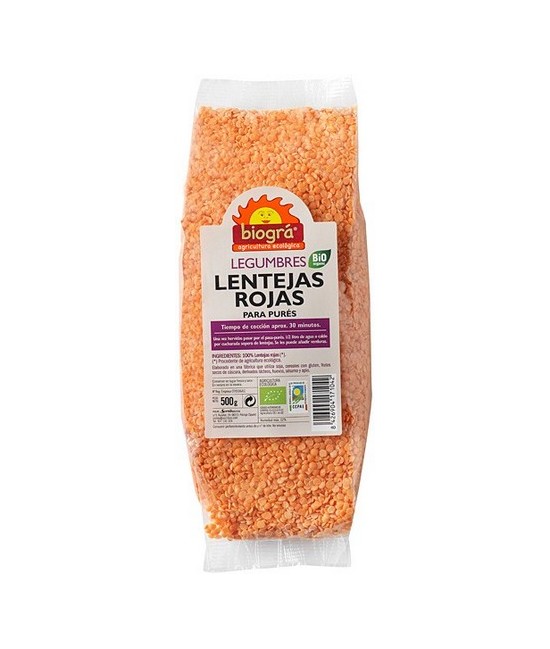 BIO.LENTEJAS ROJAS 500 Gr