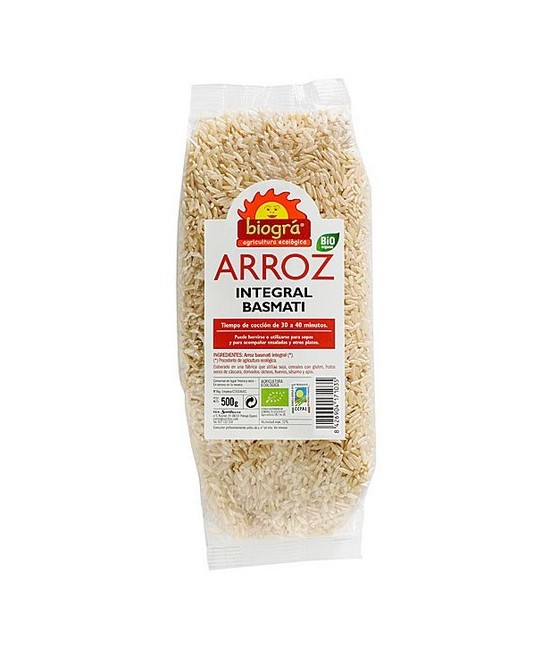 BIO.ARROZ BASMATI INTEGRAL 500 Gr.