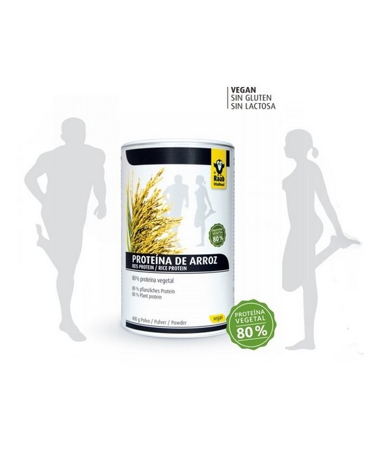 RA.PROTEINA ARROZ NATURAL POLVO, BOTE 400 GRS.