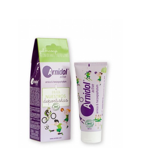 Arnidol® Active Gel masaje con ingredientes de origen natural y ecológico, es una solución ideal para niños mayores de 3 años q