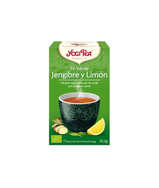 YG.YOGI TE VERDE   JENGIBRE Y LIMON BIO 17 sobres