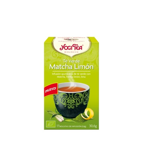 El Té Verde Matcha Limón de YOGI TEA® combina la herbología ayurvédica con la artesanía budista del té verde. Brotes verdes tie