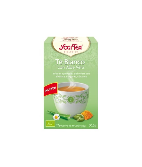 Té Blanco con Aloe Vera

Nuestra piel es el espejo de nuestra alma. Tomando una taza YOGI TEA® Té Blanco con Aloe Vera cuidam