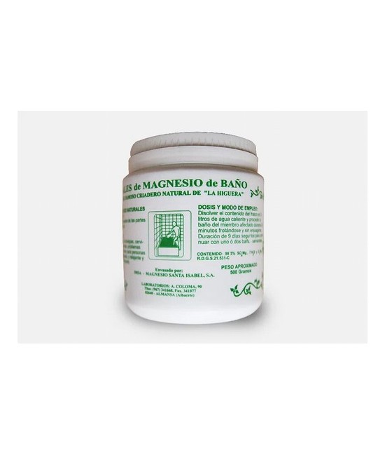 Sales de Magnesio de baño 500 gr

Estas sales se pueden emplear de dos formas, en el baño o mediante fomentos. Generalmente s