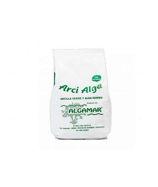 ARCIALGA (ARCILLA VERDE Y ALGA KOMBU) 500 G ALGAMAR
DESCRIPCIÓN DEL PRODUCTO
ARCIALGA  500 g  para uso externo Modo de empl