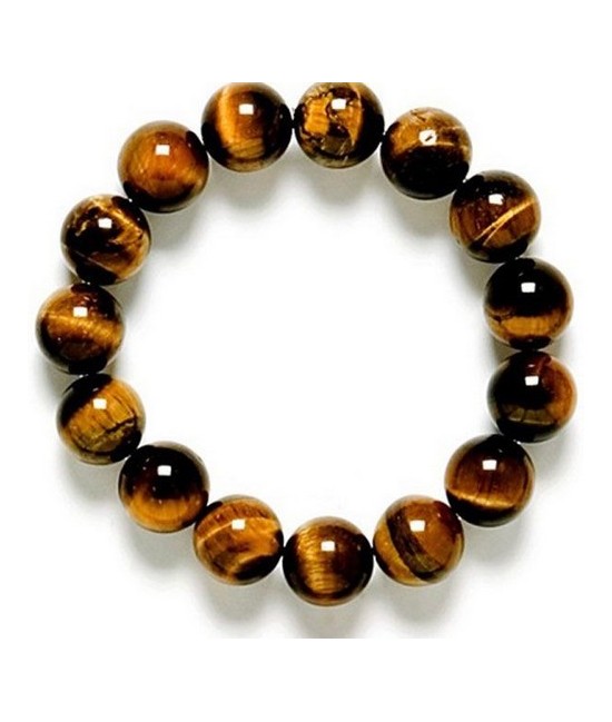 Pulsera de bolas de Ojo de Tigre pulida de 6 mm.
Engarce de goma elástica.