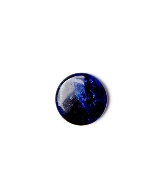 Rodado plano para Chakra de Sodalita.

Chakra significa "rueda" en Sánscrito. Este término se utiliza para denominar los cent